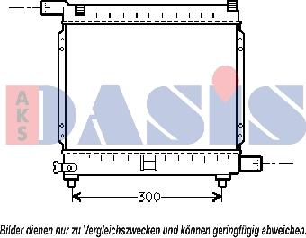 AKS Dasis 120390N - Радиатор, охлаждане на двигателя vvparts.bg