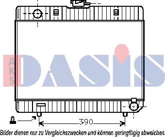 AKS Dasis 120270N - Радиатор, охлаждане на двигателя vvparts.bg