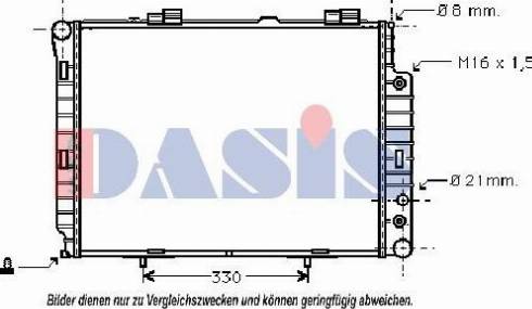 AKS Dasis 120700N - Радиатор, охлаждане на двигателя vvparts.bg