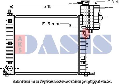 AKS Dasis 121950N - Радиатор, охлаждане на двигателя vvparts.bg