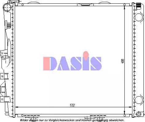 AKS Dasis 121651N - Радиатор, охлаждане на двигателя vvparts.bg