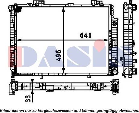 AKS Dasis 122570N - Радиатор, охлаждане на двигателя vvparts.bg