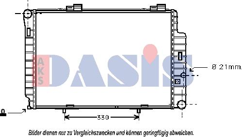 AKS Dasis 122040N - Радиатор, охлаждане на двигателя vvparts.bg