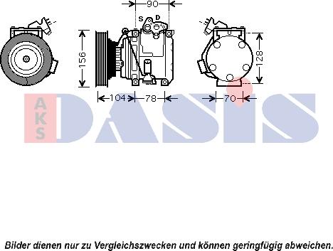 AKS Dasis 850447N - Компресор, климатизация vvparts.bg