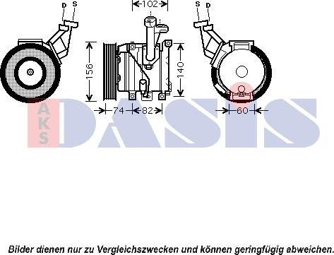 AKS Dasis 850563N - Компресор, климатизация vvparts.bg