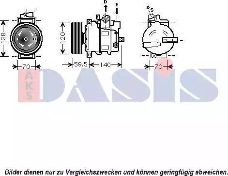 AKS Dasis 850068N - Компресор, климатизация vvparts.bg