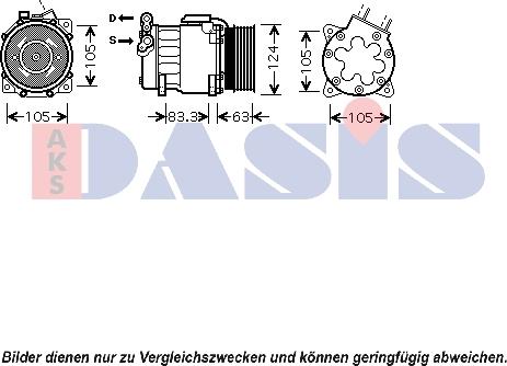 AKS Dasis 850103N - Компресор, климатизация vvparts.bg