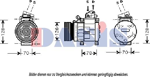 AKS Dasis 850868N - Компресор, климатизация vvparts.bg