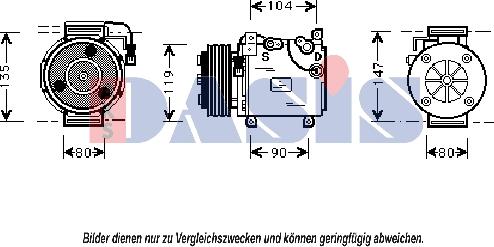 AKS Dasis 850801N - Компресор, климатизация vvparts.bg