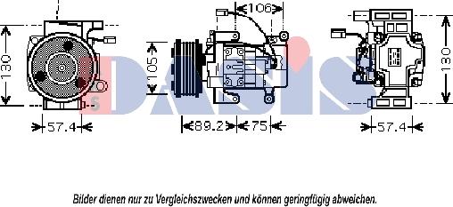 AKS Dasis 850386N - Компресор, климатизация vvparts.bg