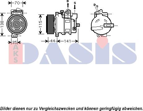 AKS Dasis 850379N - Компресор, климатизация vvparts.bg