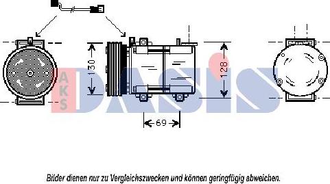 AKS Dasis 850796N - Компресор, климатизация vvparts.bg