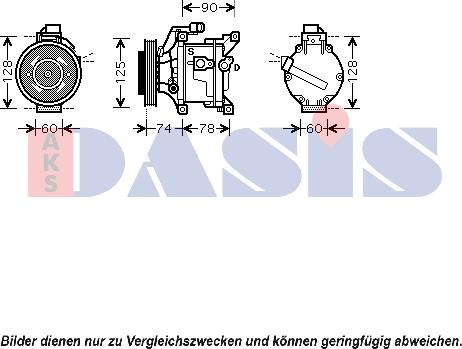 AKS Dasis 850744N - Компресор, климатизация vvparts.bg