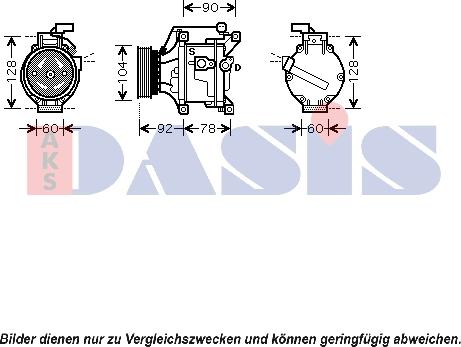 AKS Dasis 850748N - Компресор, климатизация vvparts.bg