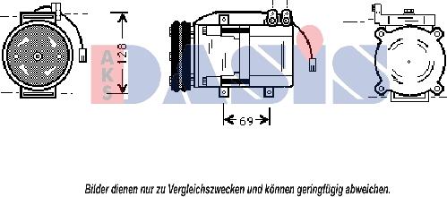 AKS Dasis 850764N - Компресор, климатизация vvparts.bg