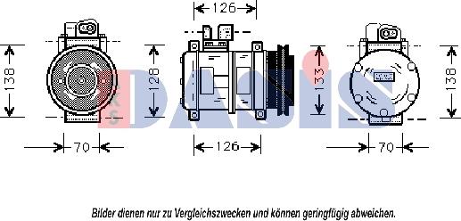 AKS Dasis 850767N - Компресор, климатизация vvparts.bg
