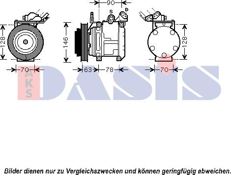 AKS Dasis 850715N - Компресор, климатизация vvparts.bg