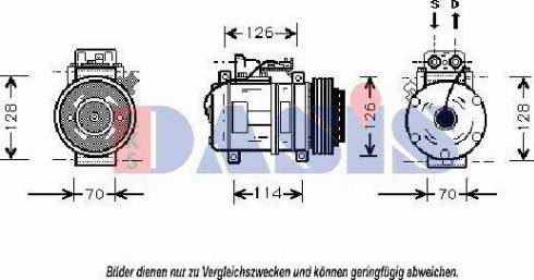 AKS Dasis 850720N - Компресор, климатизация vvparts.bg