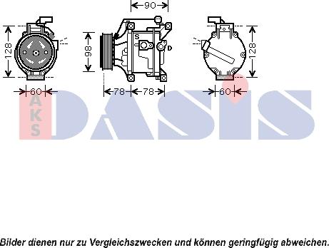 AKS Dasis 851074N - Компресор, климатизация vvparts.bg