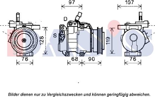 AKS Dasis 851958N - Компресор, климатизация vvparts.bg