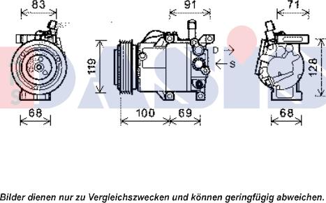 AKS Dasis 851952N - Компресор, климатизация vvparts.bg
