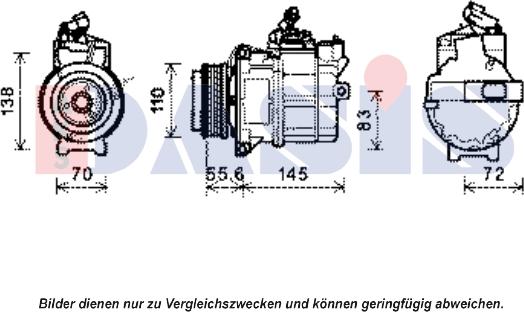 AKS Dasis 851903N - Компресор, климатизация vvparts.bg