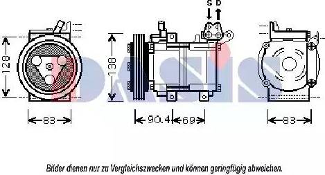 AKS Dasis 851400N - Компресор, климатизация vvparts.bg