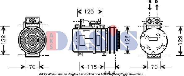 AKS Dasis 851403N - Компресор, климатизация vvparts.bg