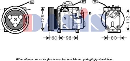 AKS Dasis 851438N - Компресор, климатизация vvparts.bg