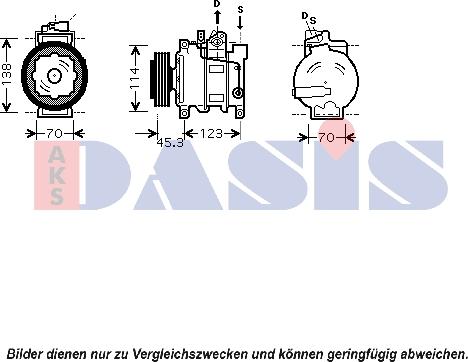 AKS Dasis 851552N - Компресор, климатизация vvparts.bg