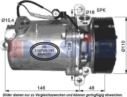 AKS Dasis 851535N - Компресор, климатизация vvparts.bg