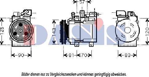 AKS Dasis 851697N - Компресор, климатизация vvparts.bg