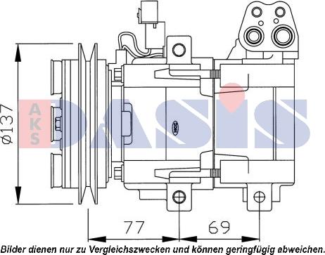 AKS Dasis 851641N - Компресор, климатизация vvparts.bg