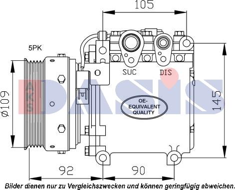 AKS Dasis 851647N - Компресор, климатизация vvparts.bg