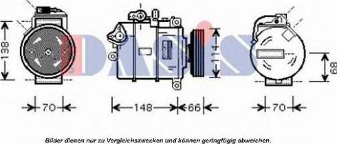 AKS Dasis 851655N - Компресор, климатизация vvparts.bg