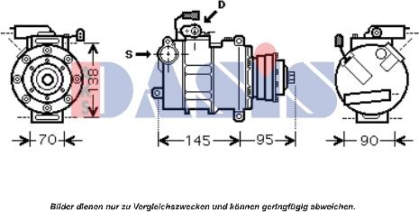 AKS Dasis 851661N - Компресор, климатизация vvparts.bg