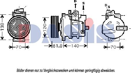 AKS Dasis 851663N - Компресор, климатизация vvparts.bg