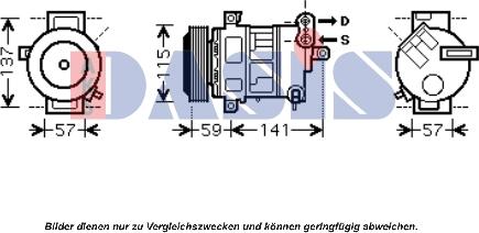 AKS Dasis 851606N - Компресор, климатизация vvparts.bg