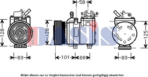 AKS Dasis 851616N - Компресор, климатизация vvparts.bg