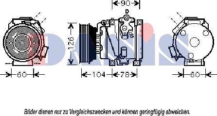 AKS Dasis 851629N - Компресор, климатизация vvparts.bg