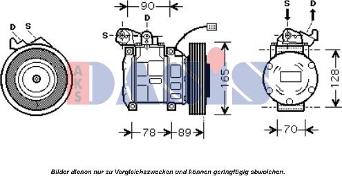 AKS Dasis 851674N - Компресор, климатизация vvparts.bg