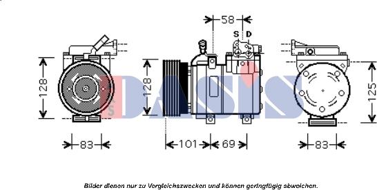 AKS Dasis 851671N - Компресор, климатизация vvparts.bg