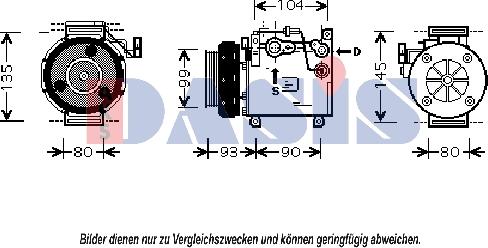 AKS Dasis 851064N - Компресор, климатизация vvparts.bg