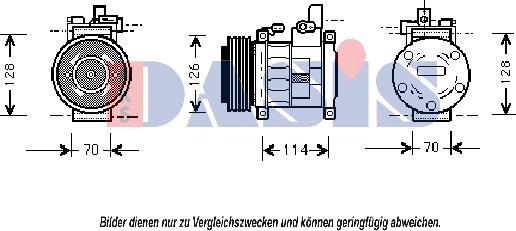 AKS Dasis 851005N - Компресор, климатизация vvparts.bg