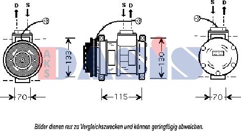 AKS Dasis 851001N - Компресор, климатизация vvparts.bg