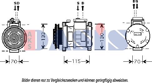 AKS Dasis 851008N - Компресор, климатизация vvparts.bg