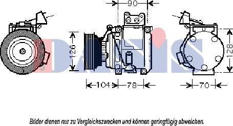 AKS Dasis 851034N - Компресор, климатизация vvparts.bg