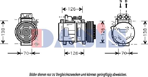 AKS Dasis 851032N - Компресор, климатизация vvparts.bg