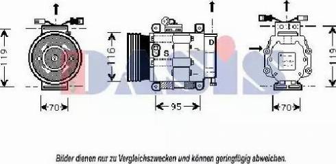 AKS Dasis 851021N - Компресор, климатизация vvparts.bg