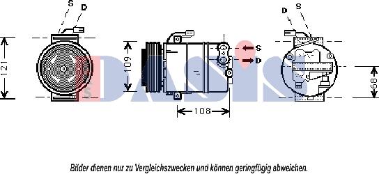 AKS Dasis 851028N - Компресор, климатизация vvparts.bg